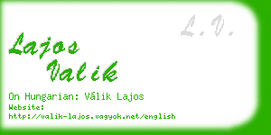 lajos valik business card